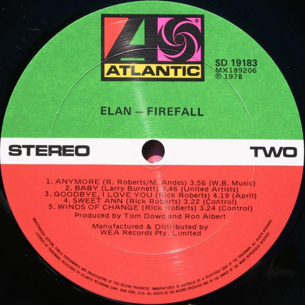 Firefall : Élan (LP, Album)