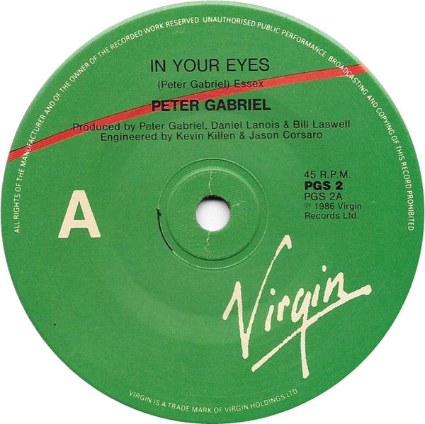 Peter Gabriel : In Your Eyes (7", Single)