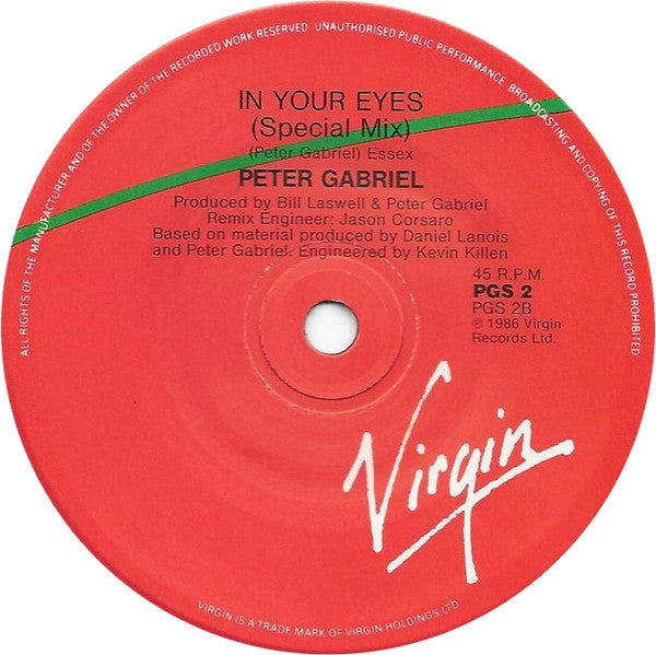 Peter Gabriel : In Your Eyes (7", Single)