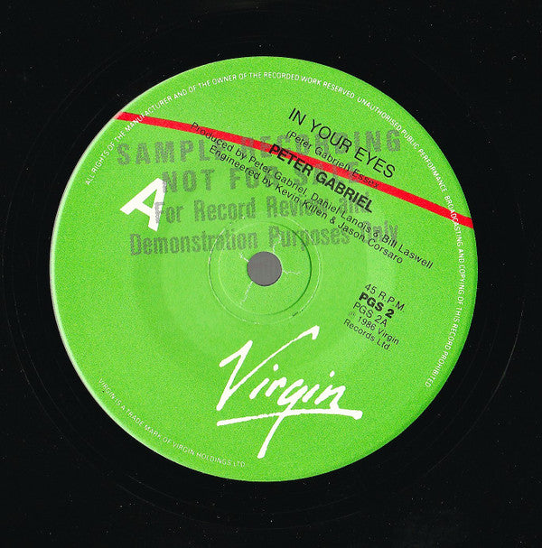 Peter Gabriel : In Your Eyes (7", Single)