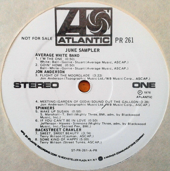 Various : Atlantic / Atco June LP Sampler  (2xLP, Promo, Smplr, Gat)