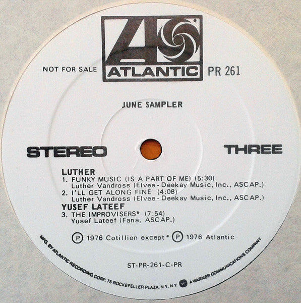 Various : Atlantic / Atco June LP Sampler  (2xLP, Promo, Smplr, Gat)