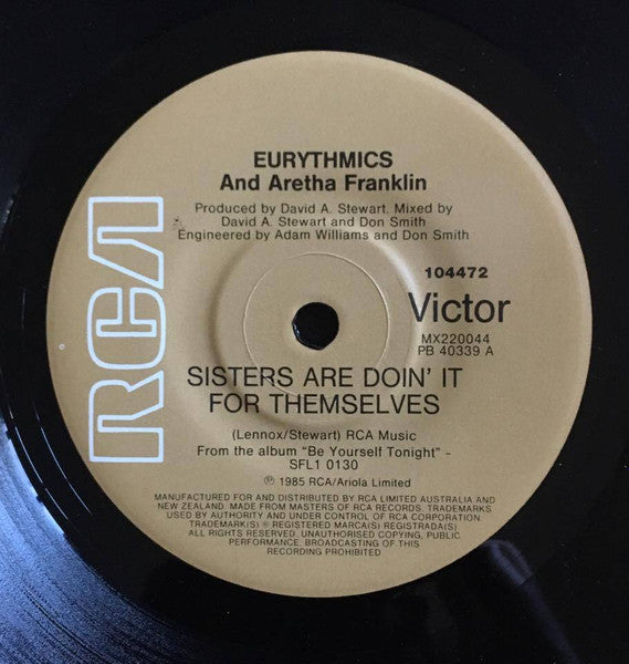 Eurythmics And Aretha Franklin : Sisters Are Doin' It For Themselves (7", Single)