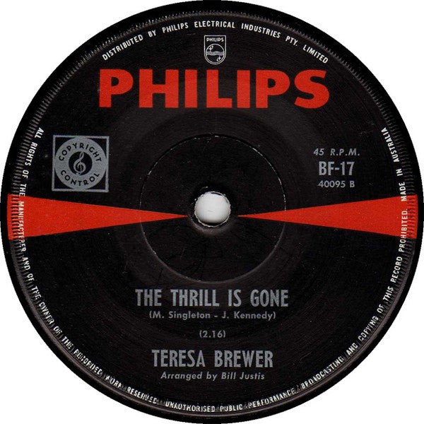 Teresa Brewer : She'll Never Never Love You (Like I Do)  (7", Single)