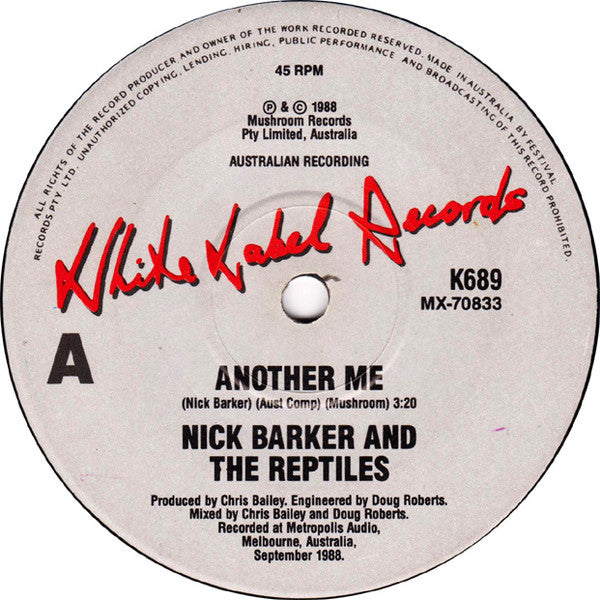 Nick Barker And The Reptiles : Another Me (7", Single, Ltd)