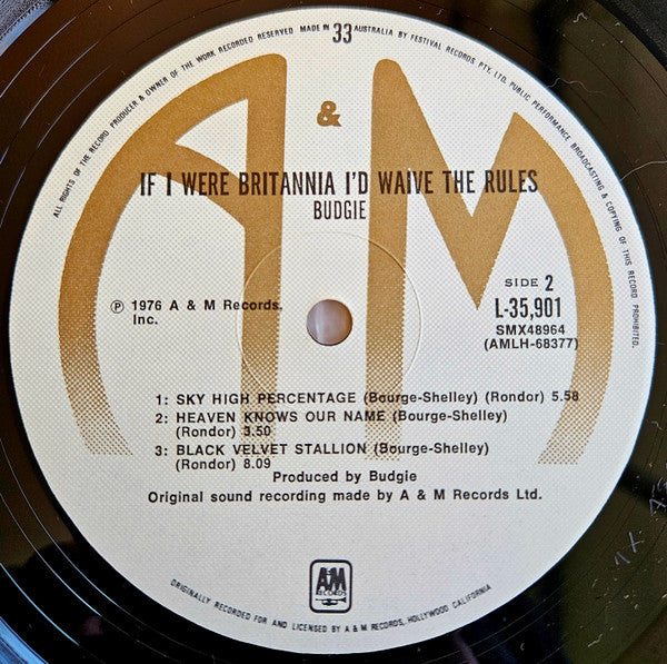 Budgie : If I Were Britannia I'd Waive The Rules (LP, Album)