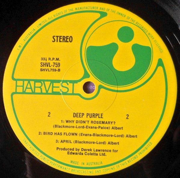 Deep Purple : Deep Purple (LP, Album)