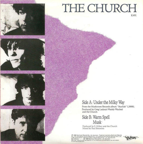 The Church : Under The Milky Way (7", Single)