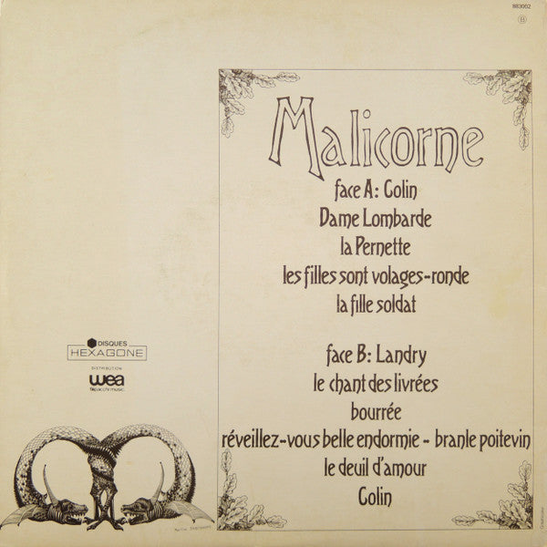 Malicorne : Malicorne (LP, Album, Gat)