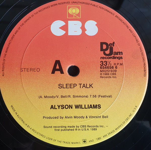 Alyson Williams : Sleep Talk (12")