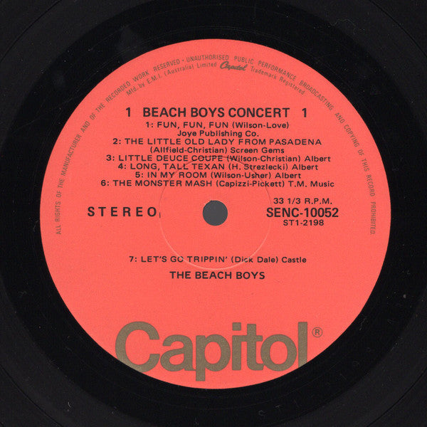 The Beach Boys : Concert (LP, Album)
