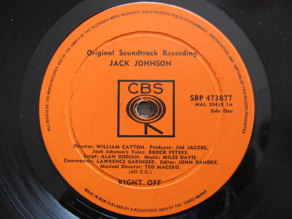 Miles Davis : Jack Johnson (Original Soundtrack Recording) (LP, Album)