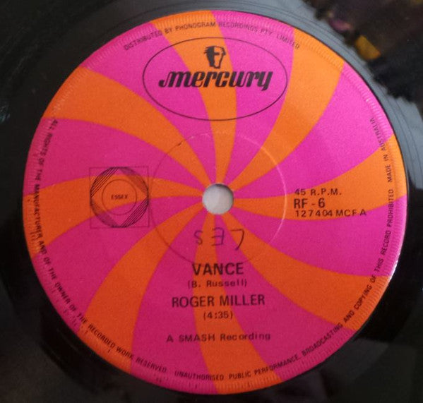 Roger Miller : Vance (7", Single)