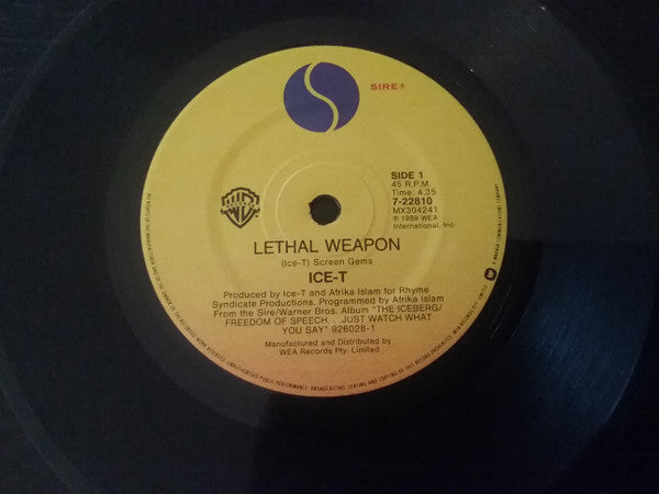 Ice-T : Lethal Weapon (7", Single)