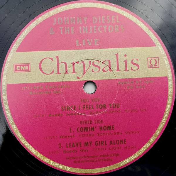 Johnny Diesel & The Injectors : Since I Fell For You (12", Single, Mixed)