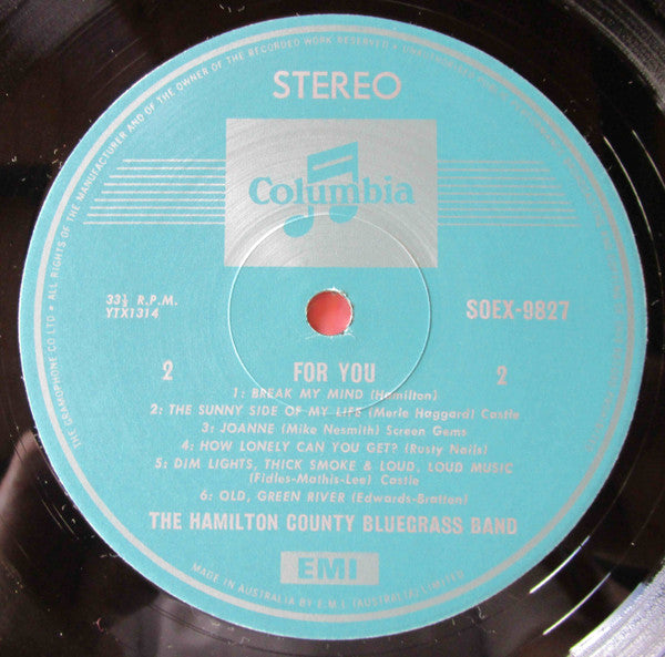 Hamilton County Bluegrass Band : For You (LP, Album)