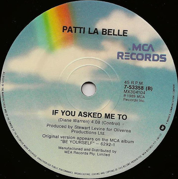Patti LaBelle : If You Asked Me To (7", Single)