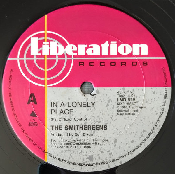 The Smithereens : In A Lonely Place (12")