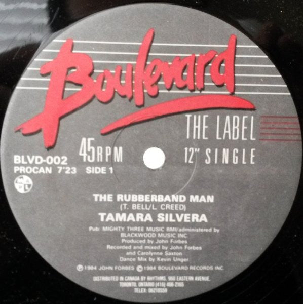 Tamara Silvera : The Rubberband Man (12", Maxi)