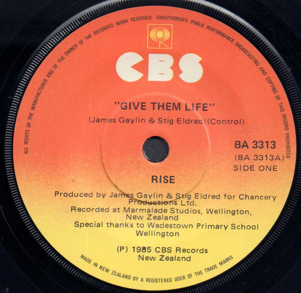 Rise (27) : Give Them Life (7", Single)