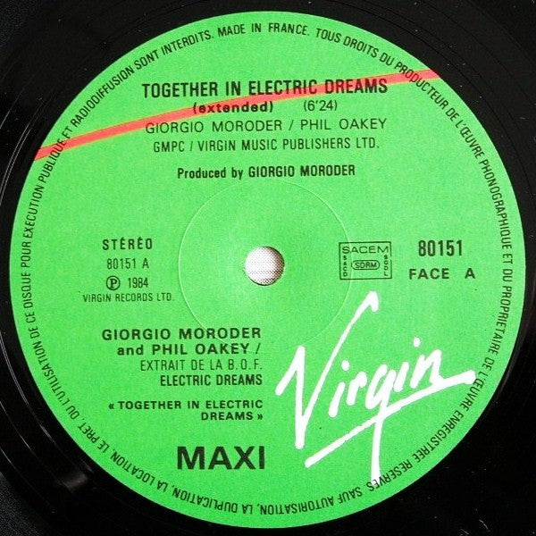 Giorgio Moroder & Phil Oakey* : Together In Electric Dreams (12", Maxi)