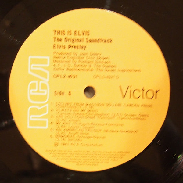 Elvis Presley : This Is Elvis (Selections From The Original Sound Track) (2xLP, Comp)