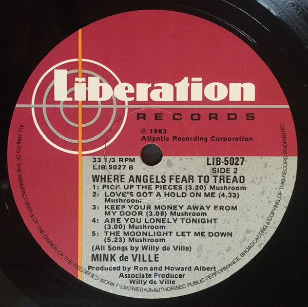 Mink DeVille : Where Angels Fear To Tread (LP, Album)