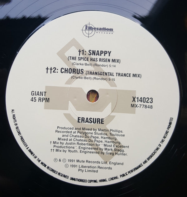 Erasure : Chorus (12")