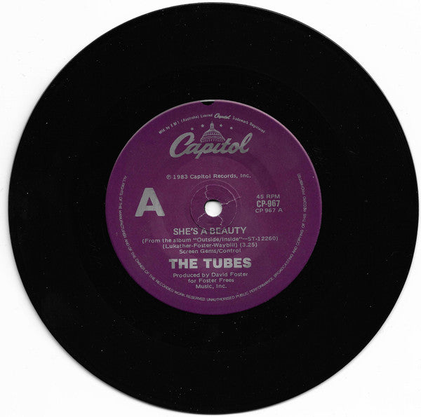 The Tubes : She's A Beauty (7", Single)