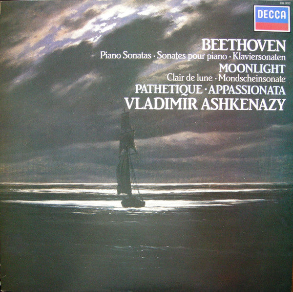 Beethoven*, Vladimir Ashkenazy : Piano Sonatas Moonlight, Pathetique & Appassionata (LP, Album)