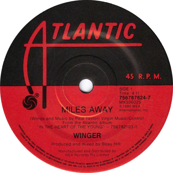 Winger : Miles Away (7&quot;, Single)