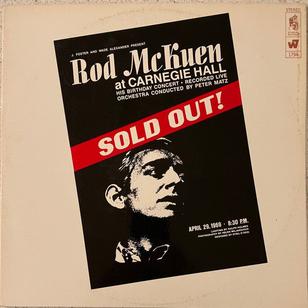 Rod McKuen : At Carnegie Hall (2xLP, Album, Gat)