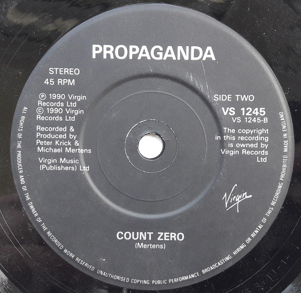 Propaganda : Heaven Give Me Words (7", Single, Pap)