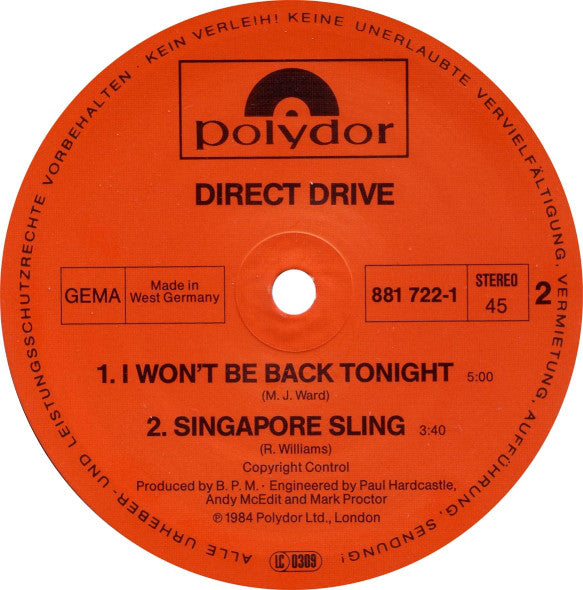 Direct Drive (3) : Anything? (12", Maxi)