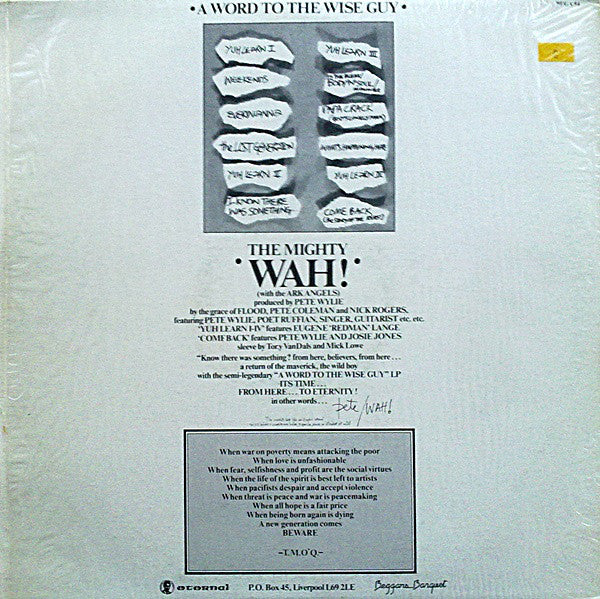 The Mighty Wah!* : A Word To The Wise Guy (LP, Album + 12")