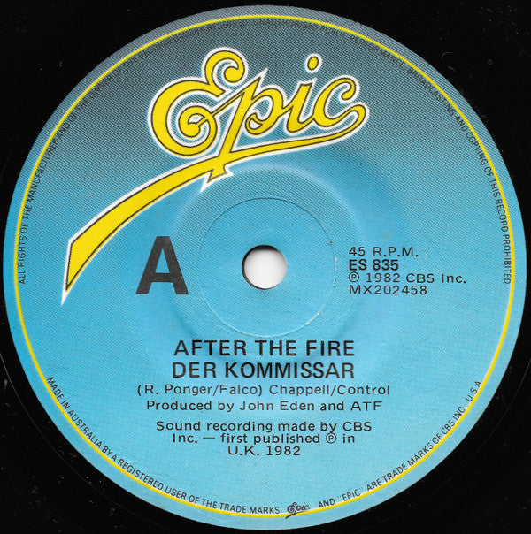 After The Fire : Der Kommissar (7&quot;, Single)