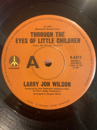 Larry Jon Wilson : Through The Eyes Of Little Children (7&quot;, Single)