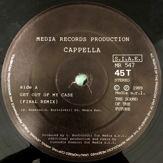 Cappella : Get Out Of My Case (12", Single)