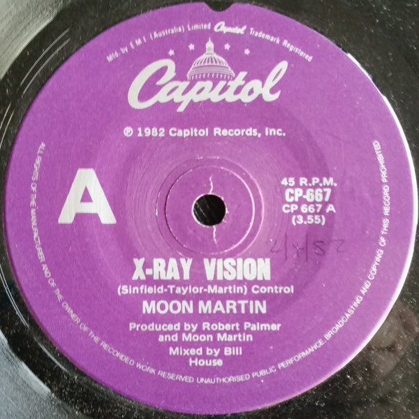 Moon Martin : X-Ray Vision (7&quot;, Single)