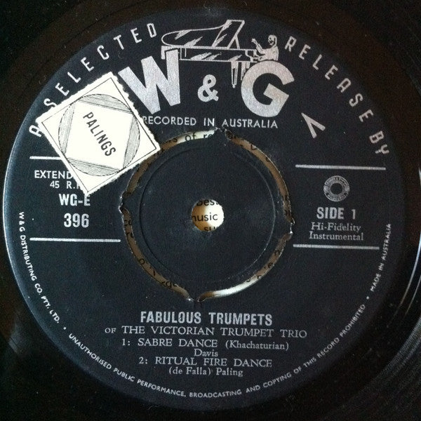 The Victorian Trumpet Trio : Fabulous Trumpets (7", EP, Rem)