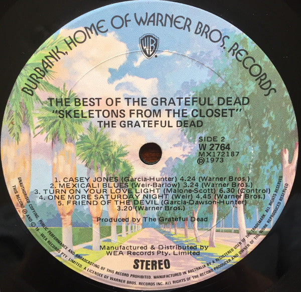The Grateful Dead : The Best Of The Grateful Dead: Skeletons From The Closet (LP, Comp)