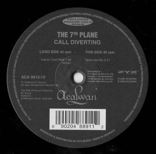 The 7th Plane : Call Diverting (12")