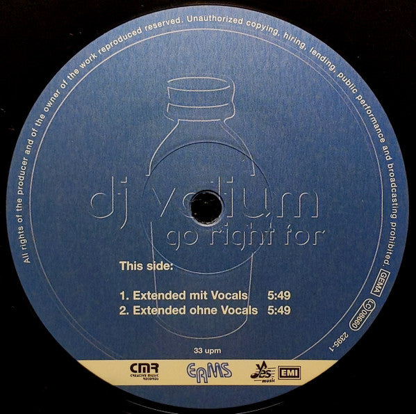 DJ Valium : Go Right For (12")