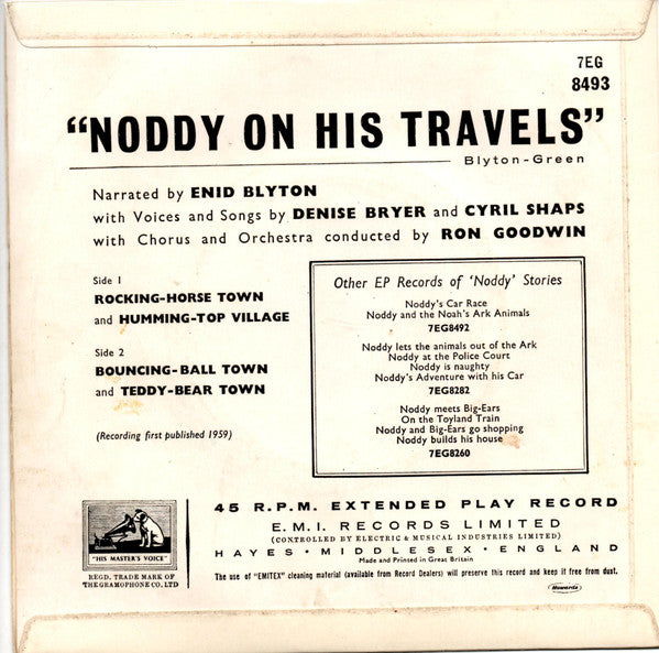 Enid Blyton : Noddy On His Travels (7", EP, RE, Bla)