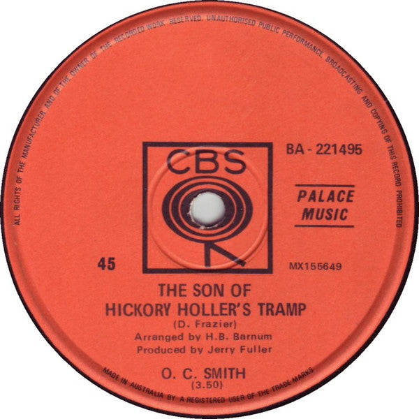 OC Smith : The Son Of Hickory Holler's Tramp (7", Single)
