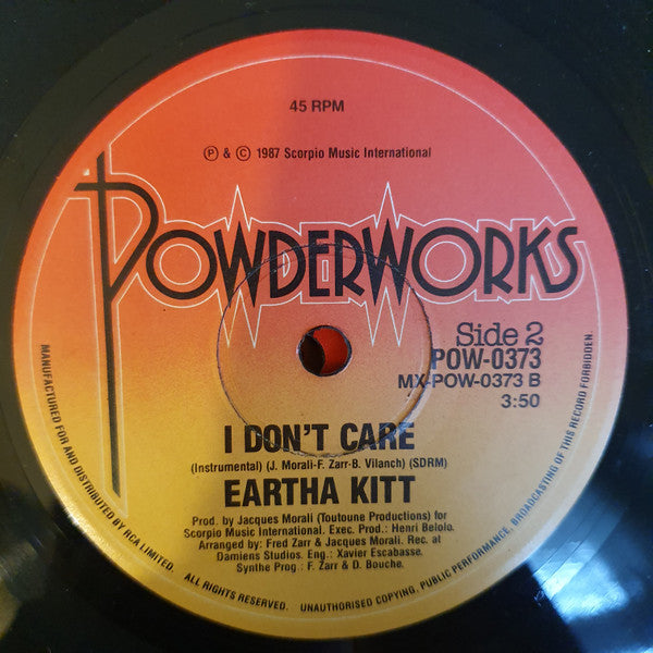 Eartha Kitt : I Don't Care (7", Single)