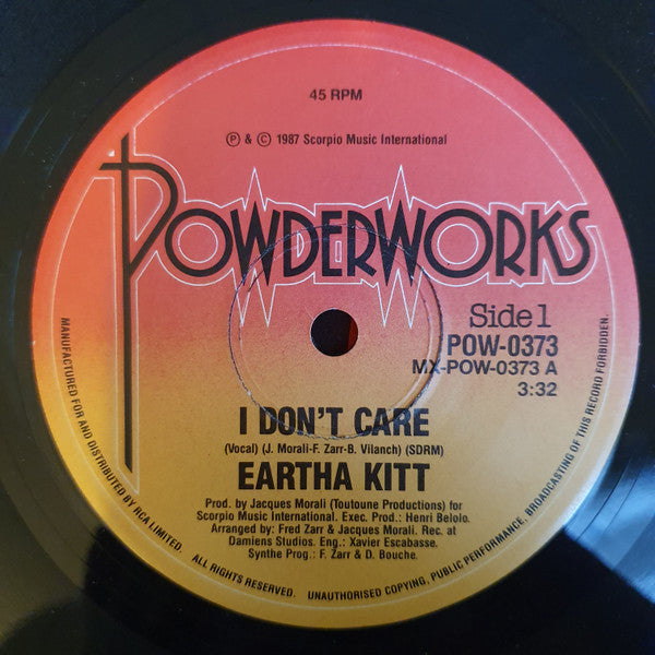 Eartha Kitt : I Don't Care (7", Single)