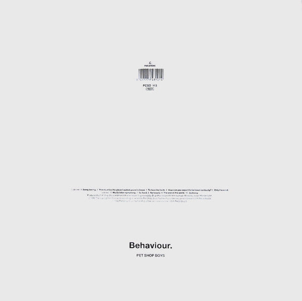 Pet Shop Boys : Behaviour (LP, Album)
