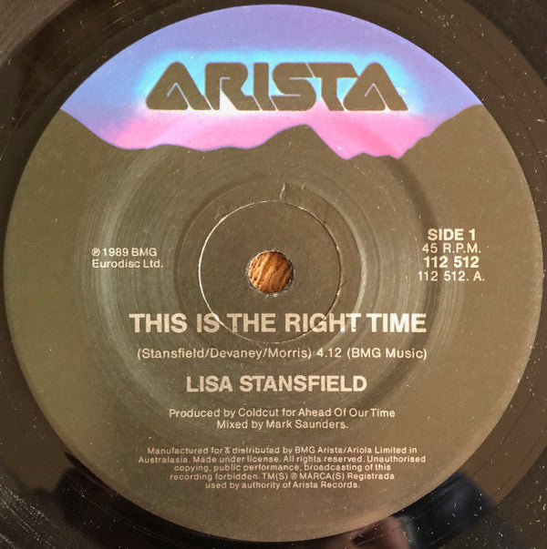 Lisa Stansfield : This Is The Right Time (7", Single)