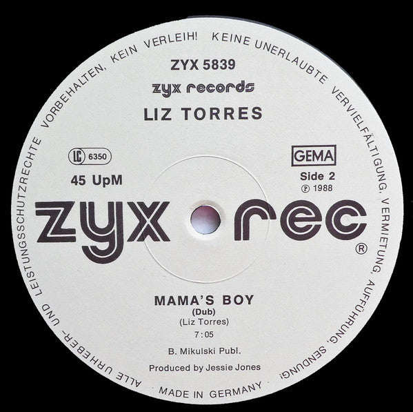 Liz Torres : Mama's Boy (12")
